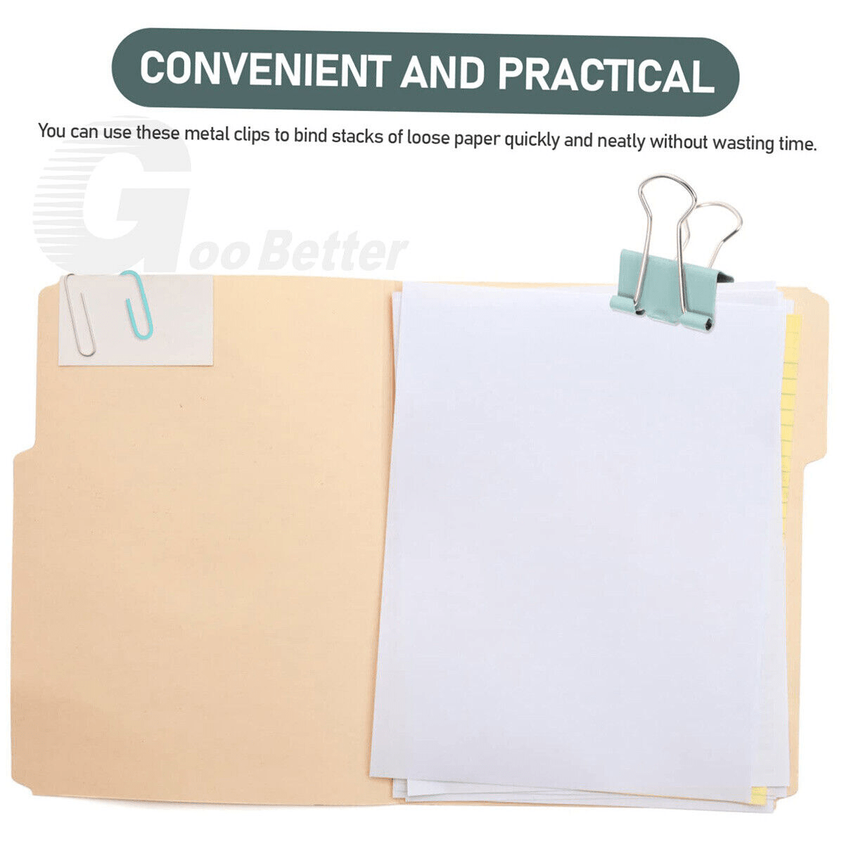 165 Pcs Foldback Staples Paper Clips/Letter Clips For Cards Office Documents - HomeDIYer
