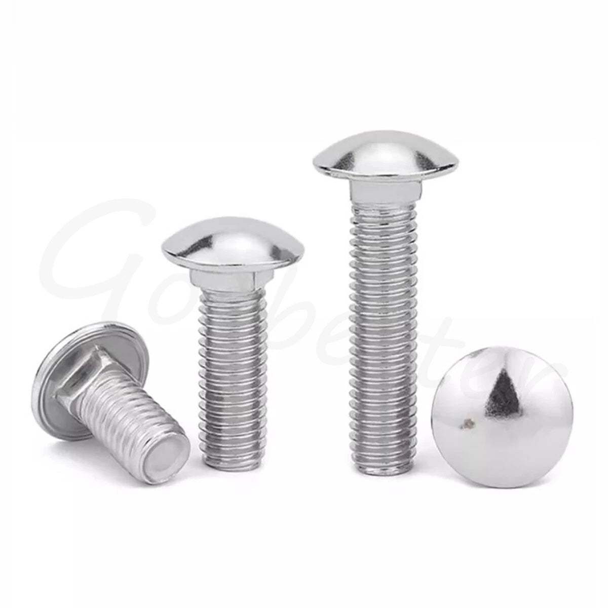 M3 M4 M5 Stainless Steel Carriage Bolts — DIN 603 Cup Square Dome Head, 304 SS - HomeDIYer