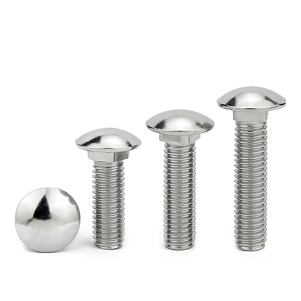 M4 Carriage Bolts – G304 Stainless Steel, DIN 603, Cup Square Dome Head - HomeDIYer
