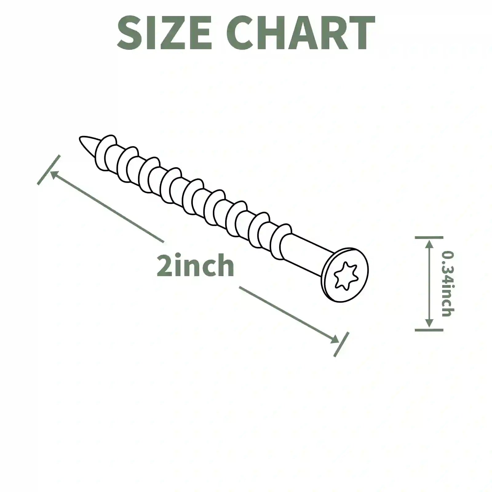 Green Deck Screws Set T25 Torx Self Tapping Wood Screws Exterior Deck Screw - HomeDIYer