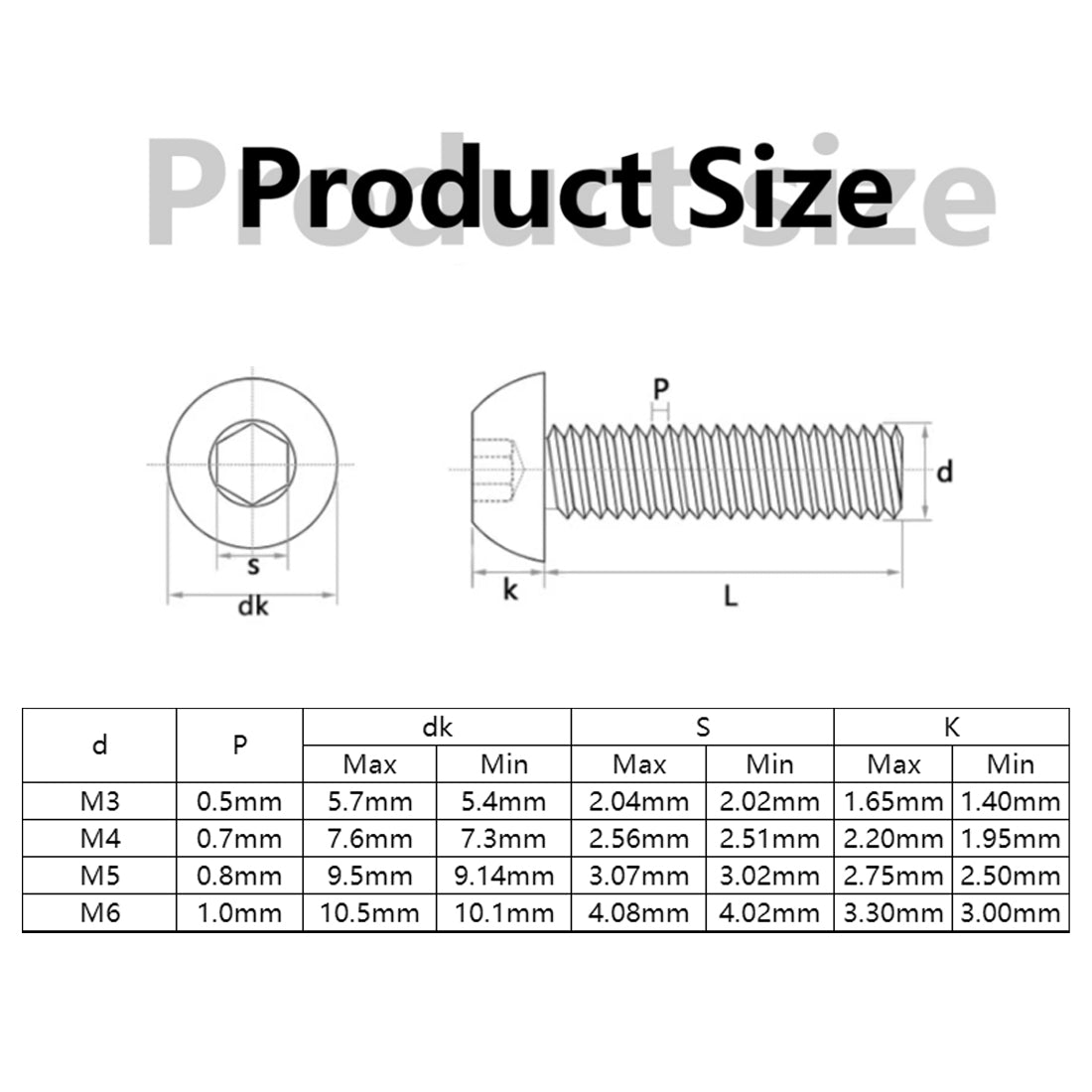 M3 M4 M5 M6 Socket Button Screws - Dome Head - Hex Allen Bolts - Aluminum Alloy - HomeDIYer
