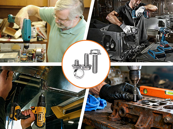 M5 (5mmφ) FLANGED HEXAGON HEAD BOLTS FLANGE HEX SCREWS A2-70 STAINLESS STEEL