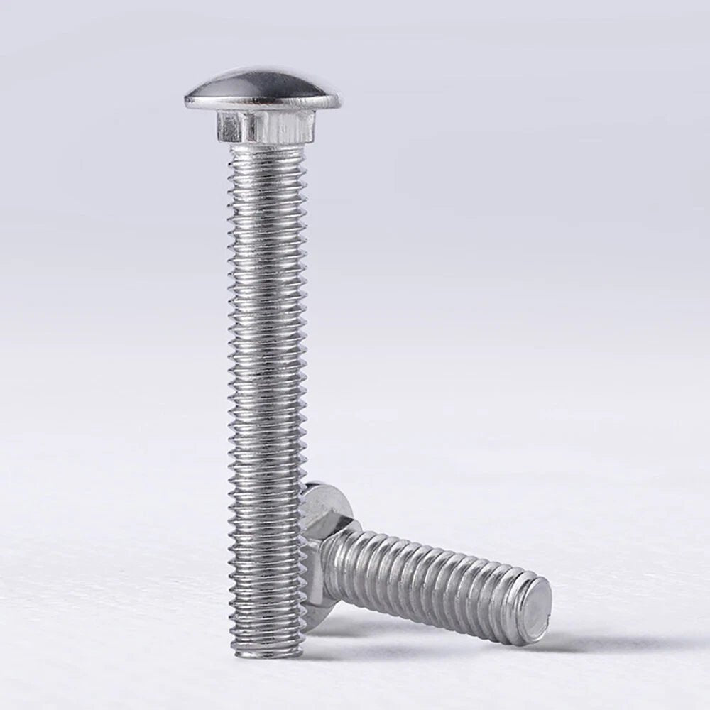 M6 Carriage Bolts A2 Stainless Steel — Cup Square Coach Bolt with Dome Head, M6×12mm to M6×60mm - HomeDIYer