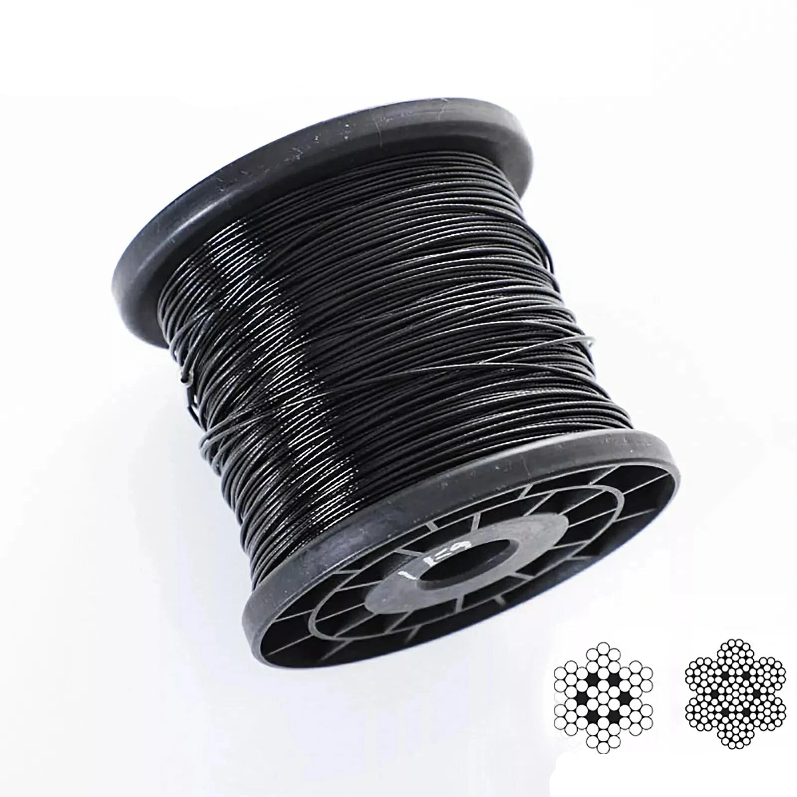Stainless Steel Wire Rope Cable Black PVC Plastic Coated 1mm 2mm 3mm 4mm 5mm 6mm - HomeDIYer