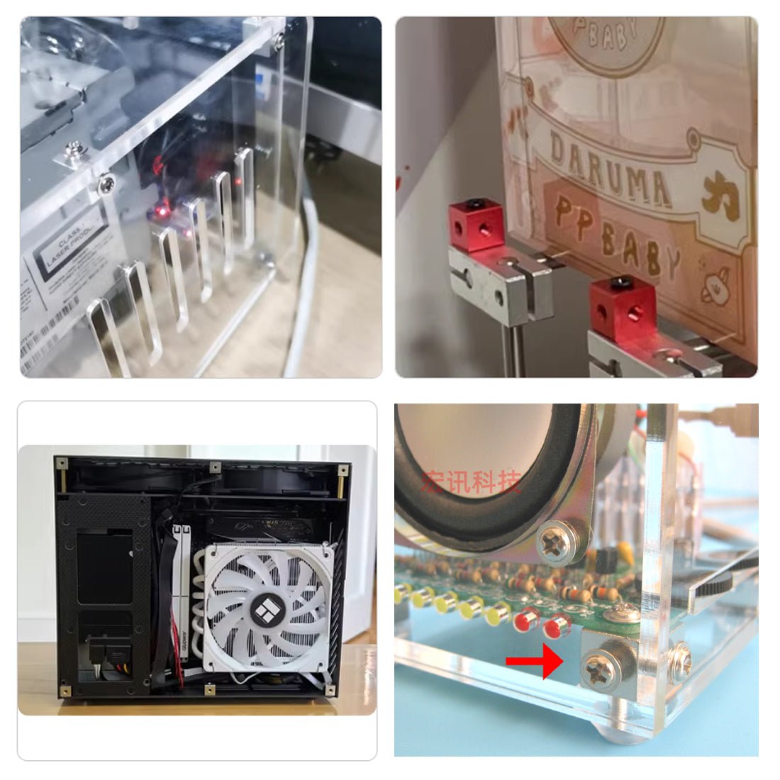 M3 Cube Connector Aluminium Fixing Bracket 10mm Square Spacer Standoff Tee 6 way - HomeDIYer