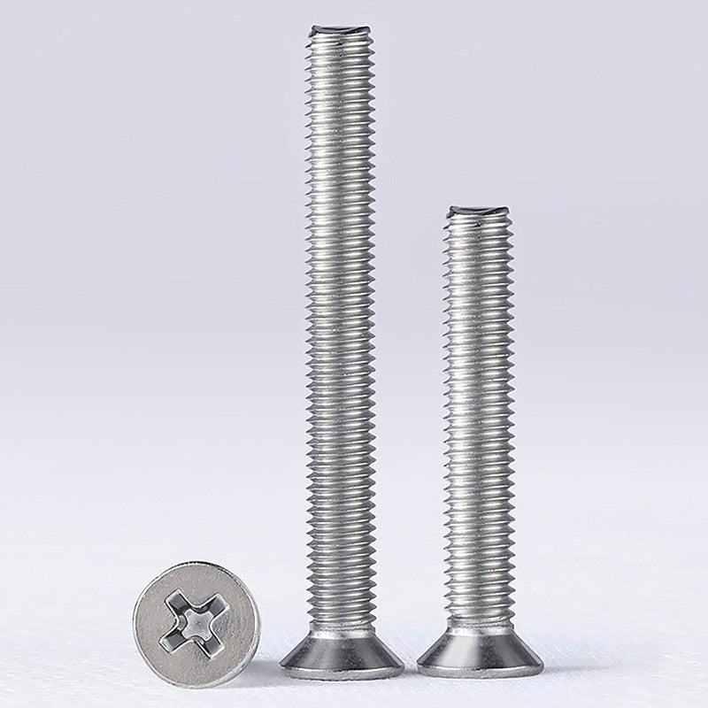 M2–M10 Phillips Flat Head Countersunk Machine Screws – 304 Stainless Steel, Metric