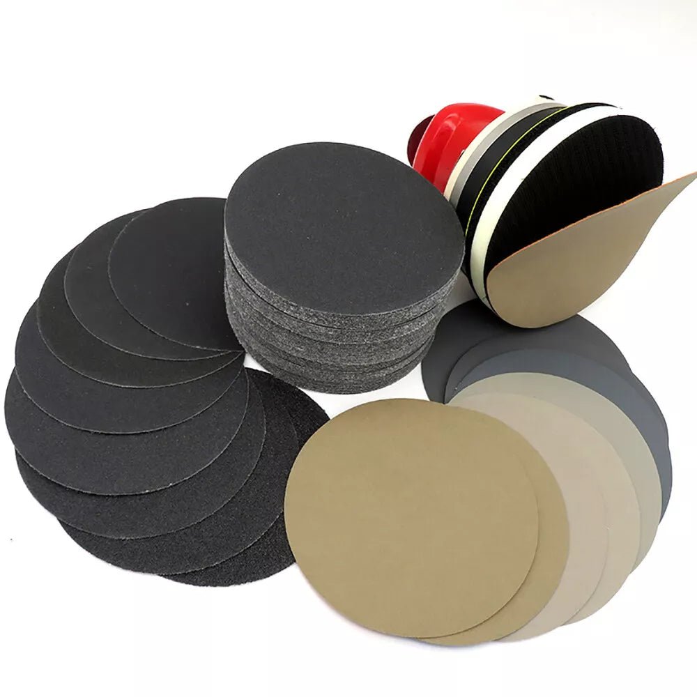 125mm 5" Wet and Dry Sanding Discs Pads Sandpaper Orbital Hook and Loop Grit - HomeDIYer