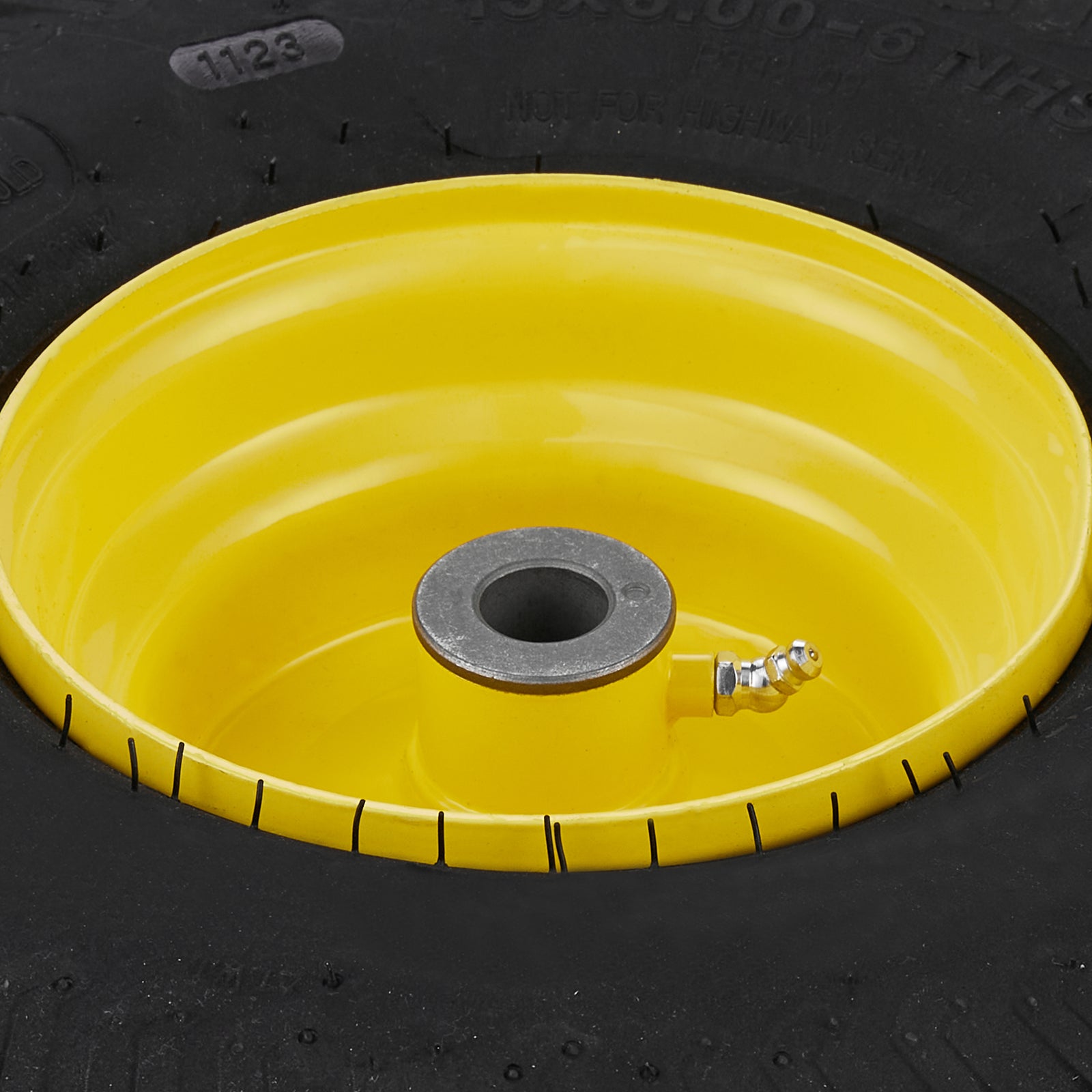 2-Pack 15x6-6" Tubeless Tractor Tires โ S-Turf Pneumatic, 3" Offset Hub, 595 LB Capacity, 16 Adapters