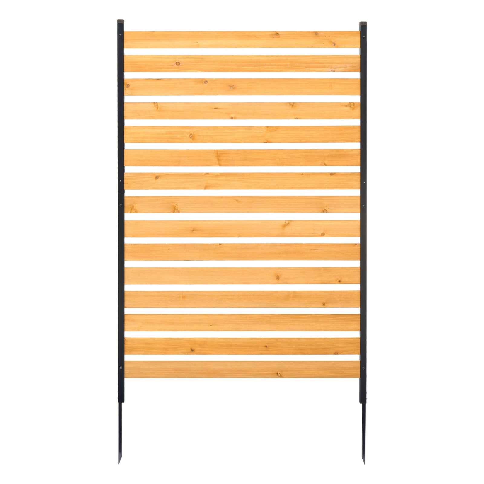 Wood Privacy Fence 1 Panel Slatted Air Conditioner Fence 39" W x 61" L