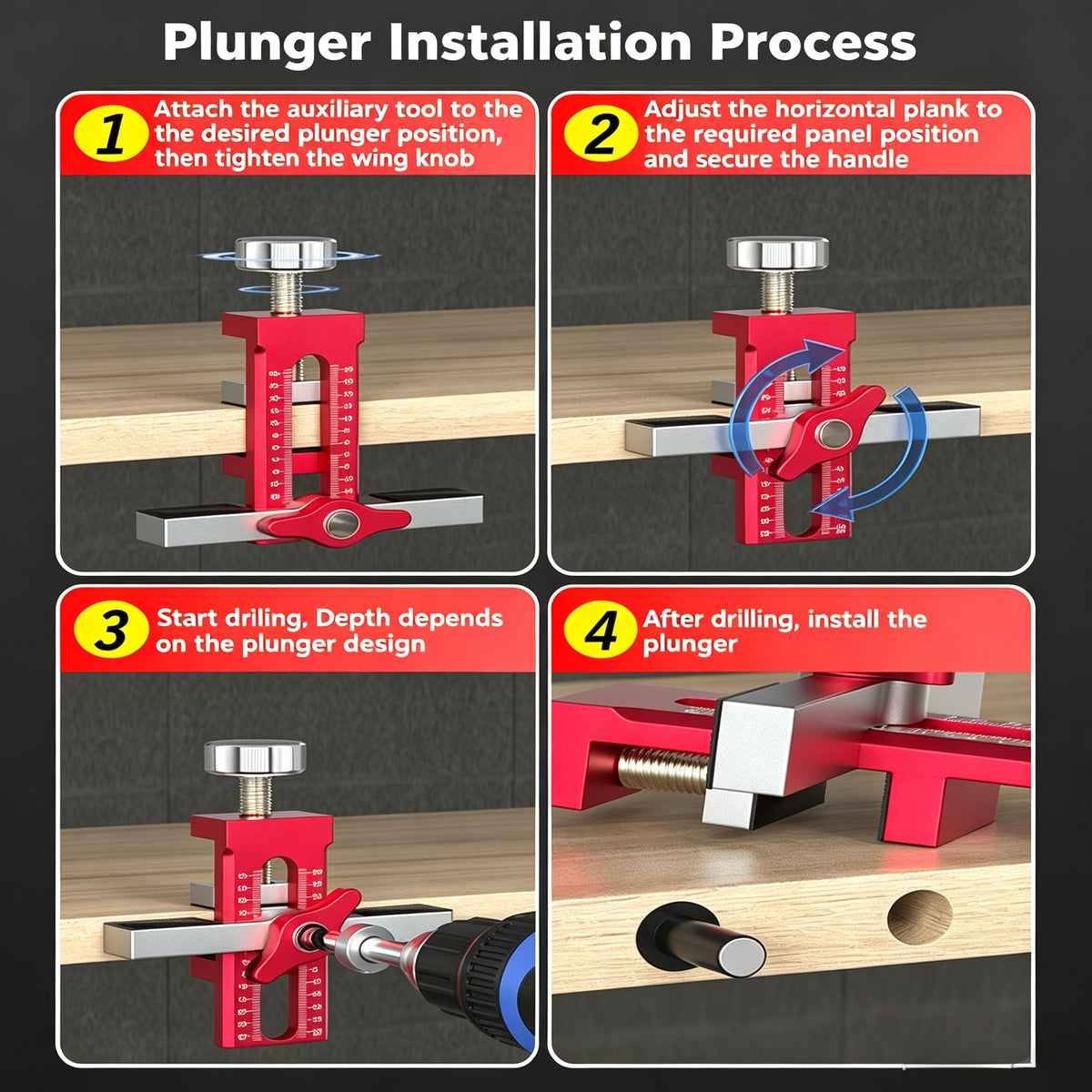 1. Cross-border cabinet door installation aid, aluminum alloy rebound, punched wardrobe door, door leveler, wooden tools
