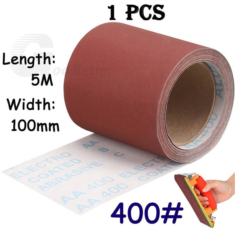 400Grit 5m Aluminium Oxide Sandpaper Roll Apolishing Sandpaper Grinding Abrasive - HomeDIYer