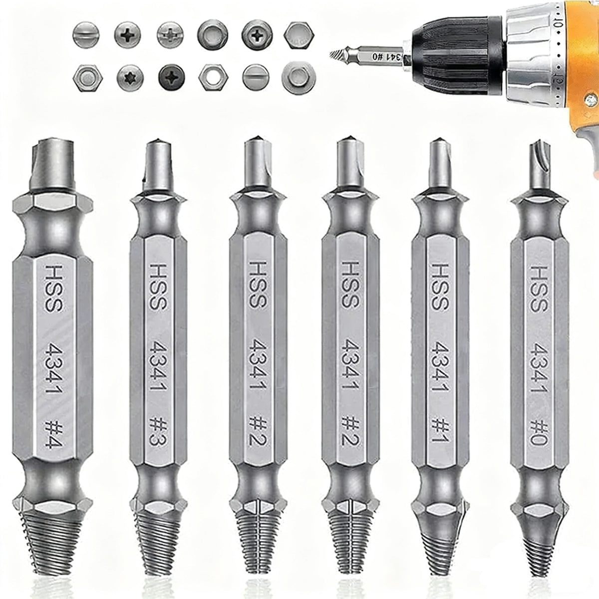 Screw Extractor 0#-4# Set Damaged Screw Remover Tool Extractor