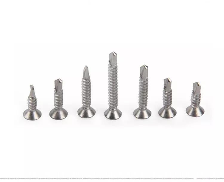 410 Stainless Steel Phillips Countersunk head Drilling screws M3.5 - M6.3(50pcs) - HomeDIYer