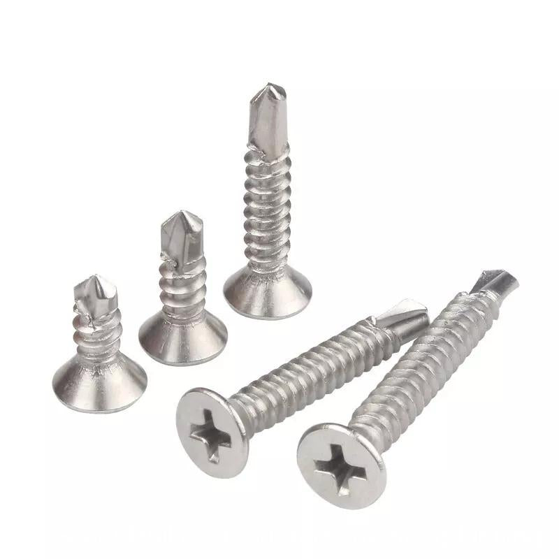 410 Stainless Steel Phillips Countersunk head Drilling screws M3.5 - M6.3(50pcs) - HomeDIYer