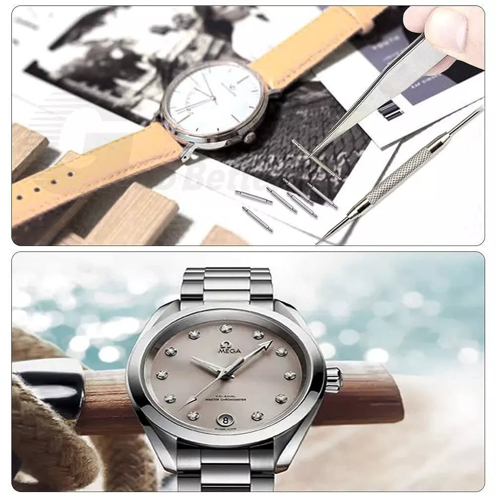 360Pcs Watch Band Strap Spring Bars 8 - 25mm Stainless Steel Link Pins Repair Tool - HomeDIYer