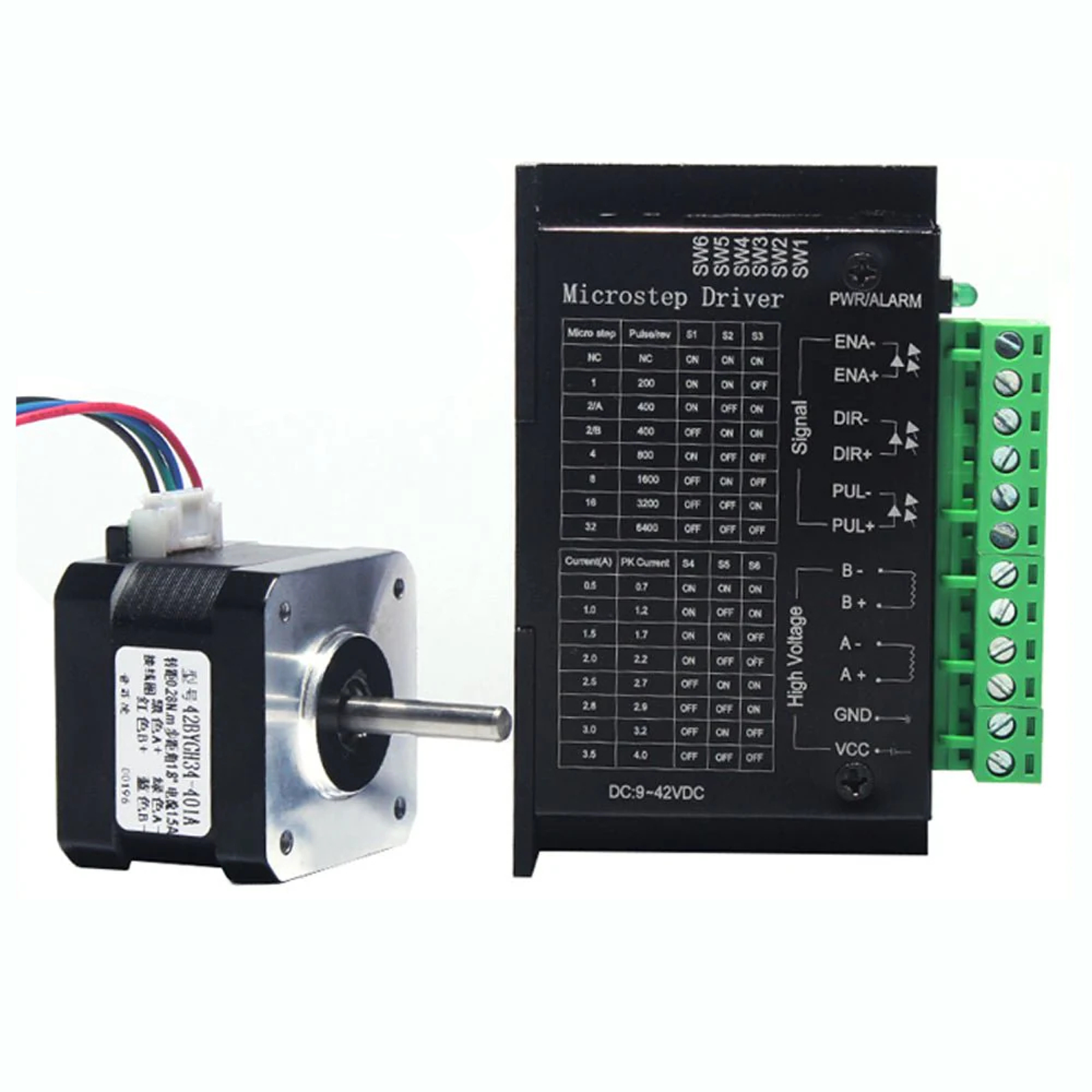 CNC Stepper Motor & Driver Kit (42BYGH34 + TB6600/DM542C) | 4A Micro-Step
