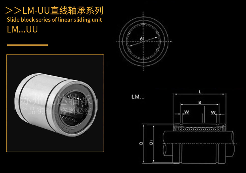 LM Lineare Lager LM6UU-LM60UU | CNC Linear-Bearings, für 6-60 mm Linearwelle