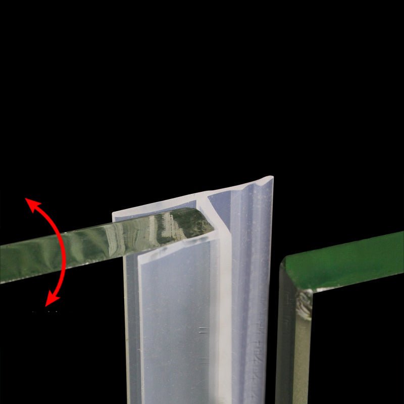6 - 8h frameless glass sealing strip frameless balcony window bathroom door waterproof strip folding window dustproof - HomeDIYer