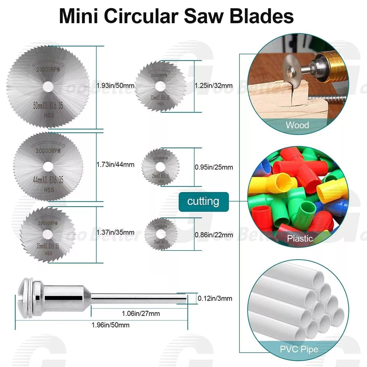 31Pcs Cutting Wheel Set for Dremel Rotary Tool HSS Circular Saw Blades Discs - HomeDIYer