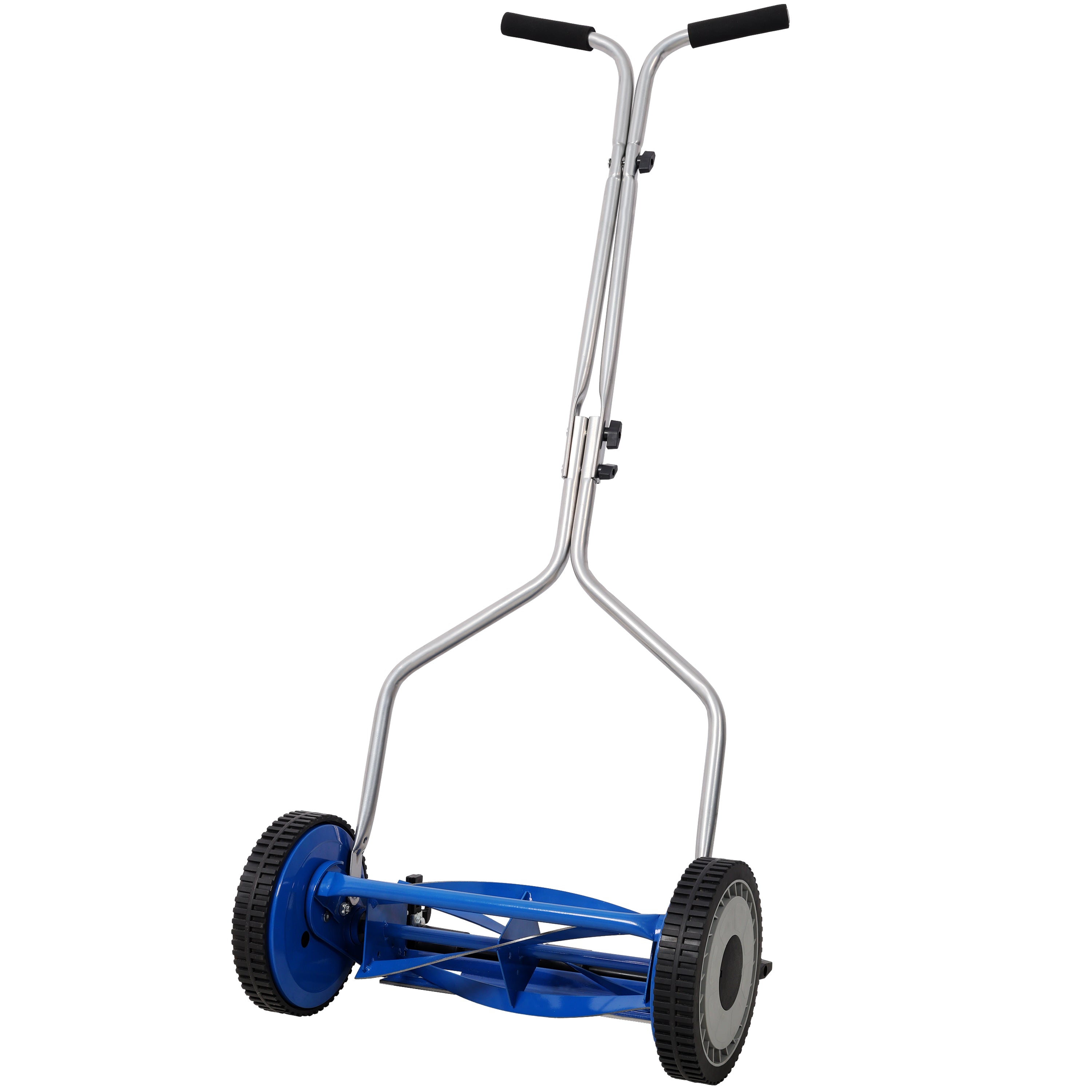 16in Push Lawn Mower, Push Reel Lawn Mower, Blue Color