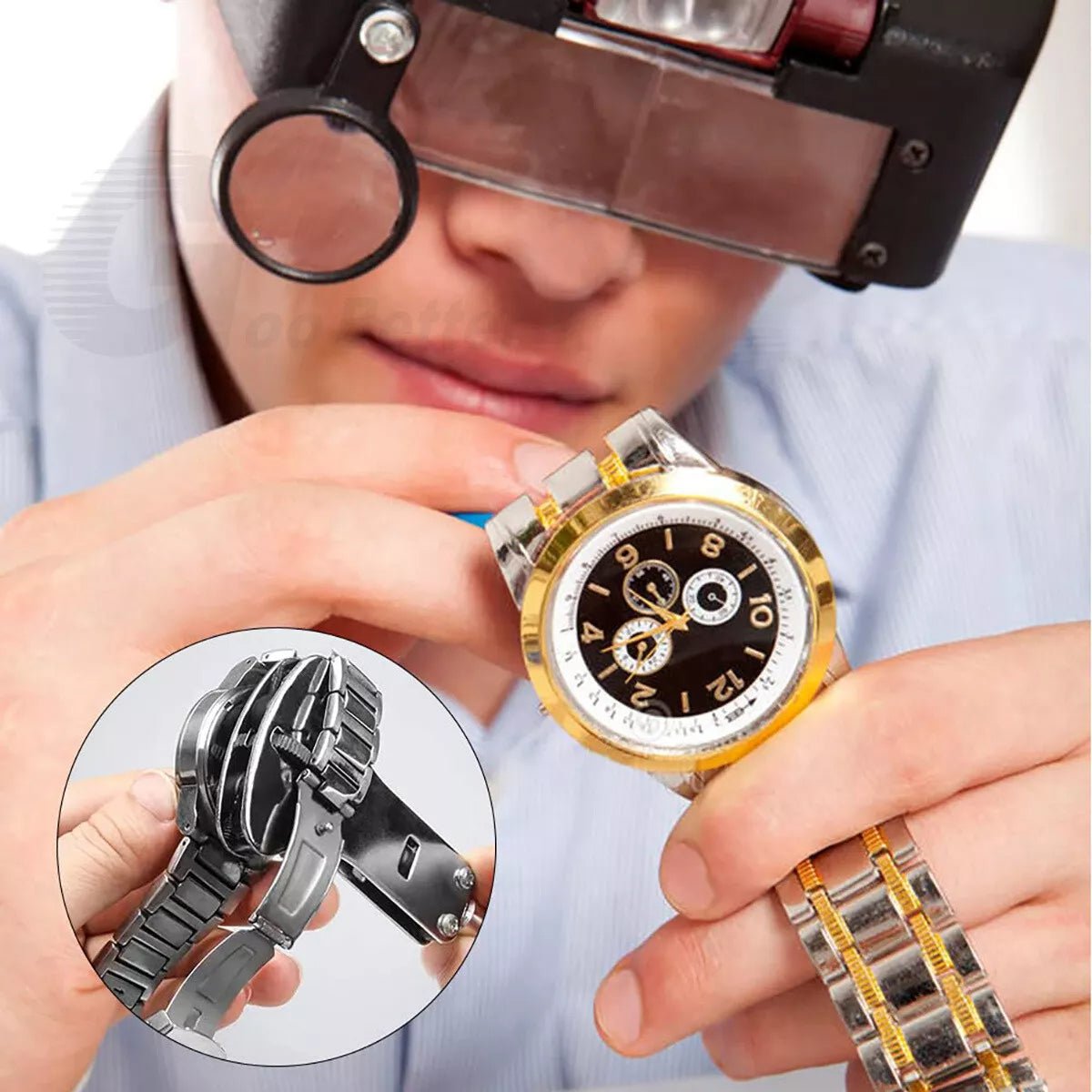 19x Watch Repair Tool Back Case Opener New Wrench Maker Screw Cover Remover Kit - HomeDIYer