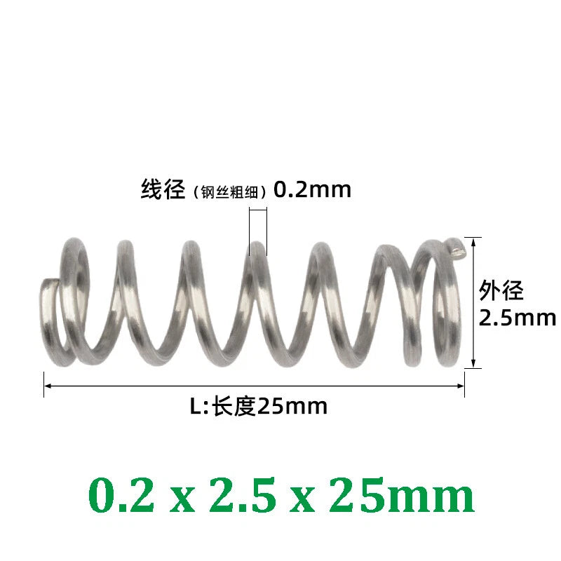 Compression Spring 0.2-0.5mm Wire Diameter Pressure Small Spring Stainless Steel