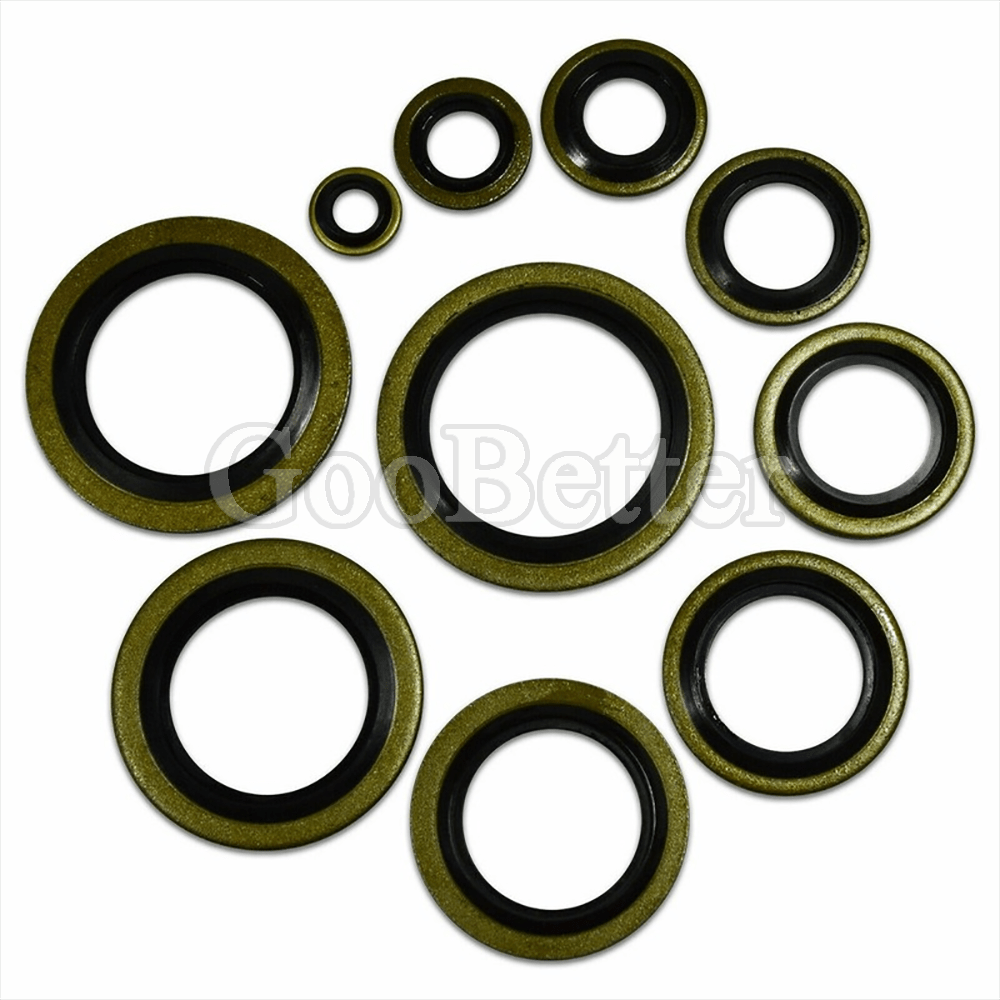 150Pcs Bonded Seal Oil Washer Set M6 - M24 Bonded Oil Petrol Copper Sealing Washer - HomeDIYer