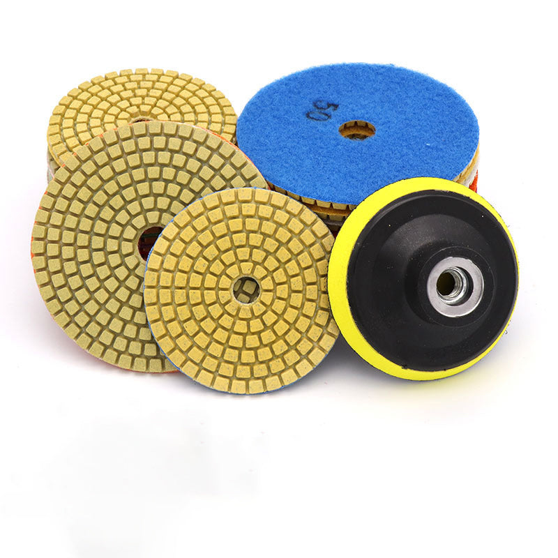 100mm 4"/75mm 3" Wet Diamond Polishing Pads Concrete Granite Marble 50-3000 Grit