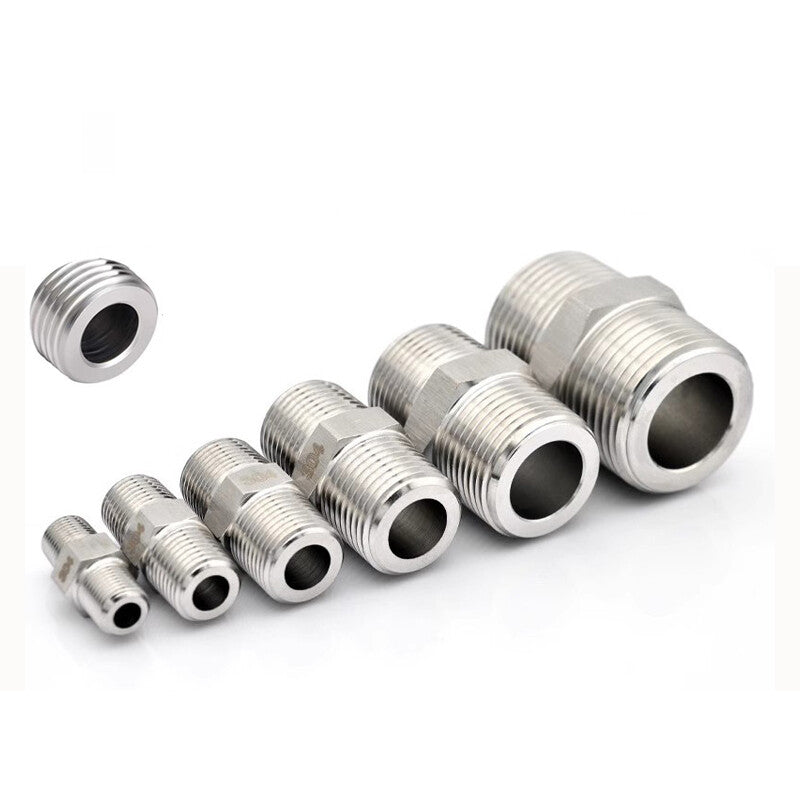 A2 Stainless Steel BSP Male to Male Hex Nipple Pipe Fittings