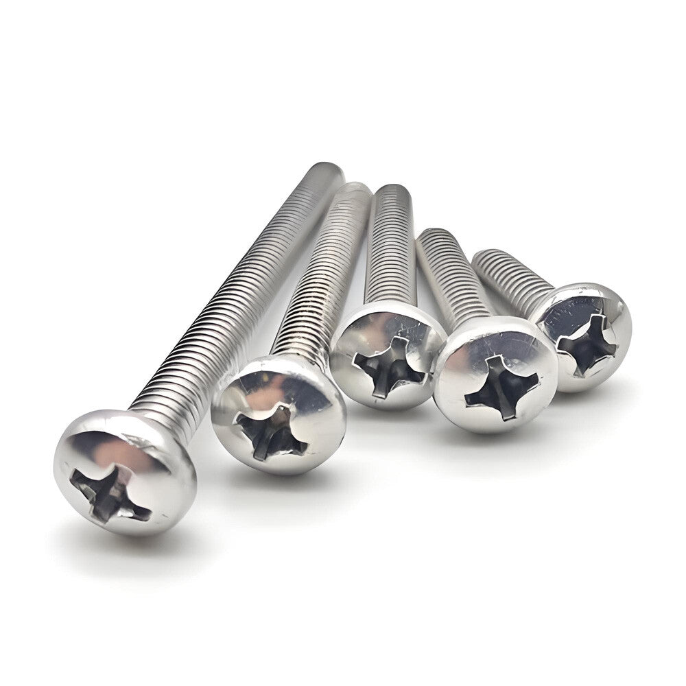 Phillips Pan Head Machine Screws M1.0–M6 | Nickel-Plated