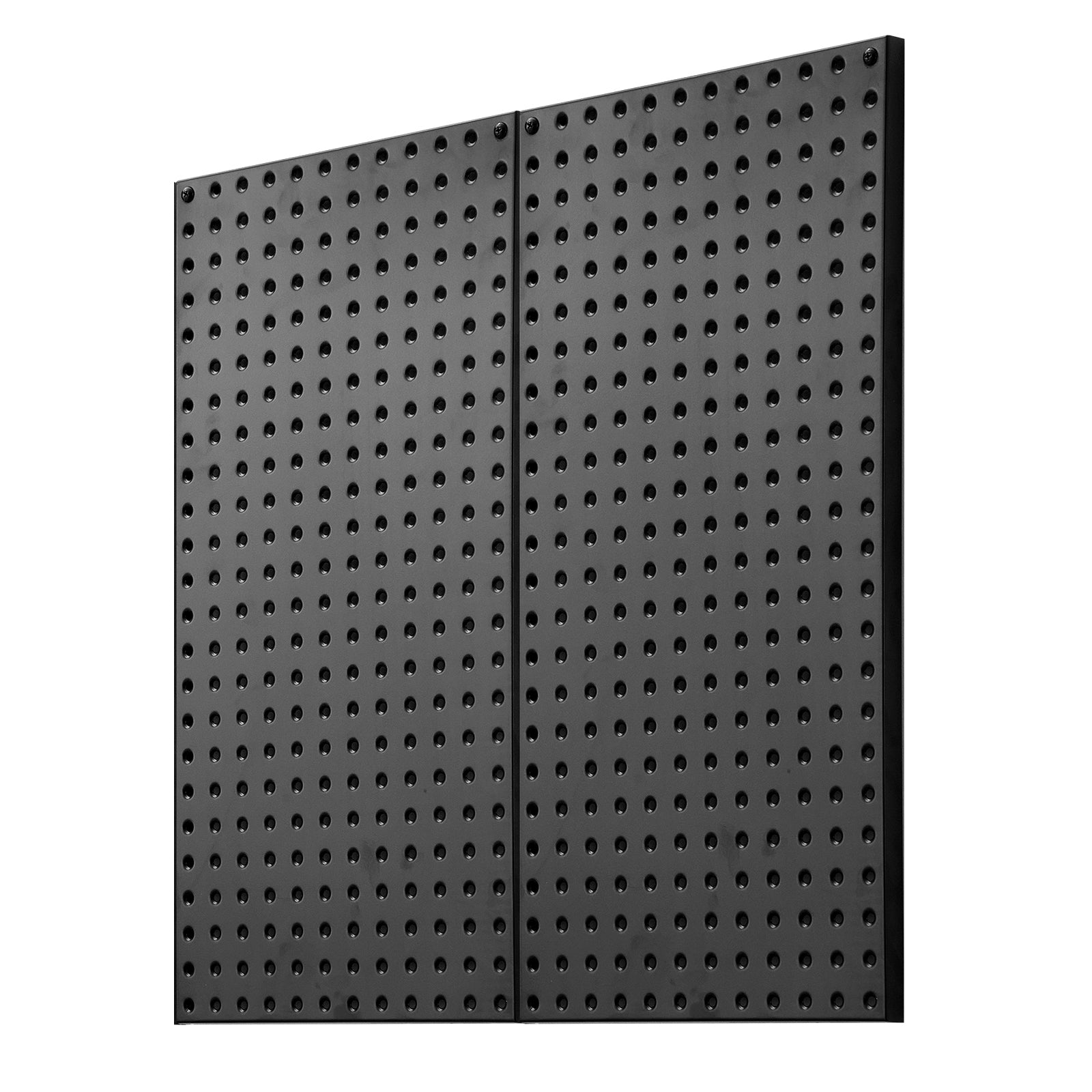Metal Pegboard Panels 2-Pack, 24"x12" Steel Wall Organizer for Garage Tool Storage, 88 lb Capacity, Black