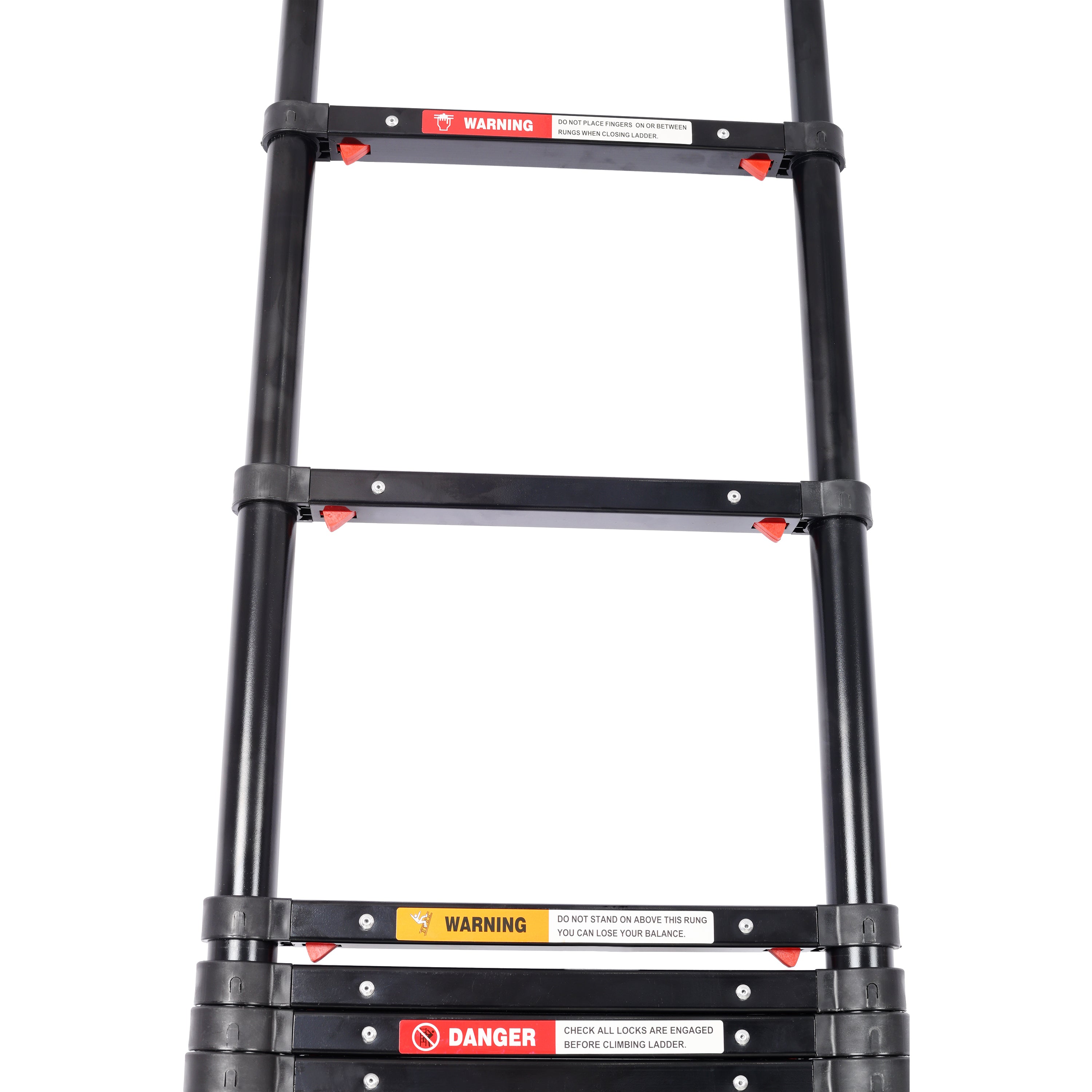 12.5FT Telescopic Ladder – Heavy Duty Aluminum Extension Ladder with Slow-Down Safety & Non-Slip Feet