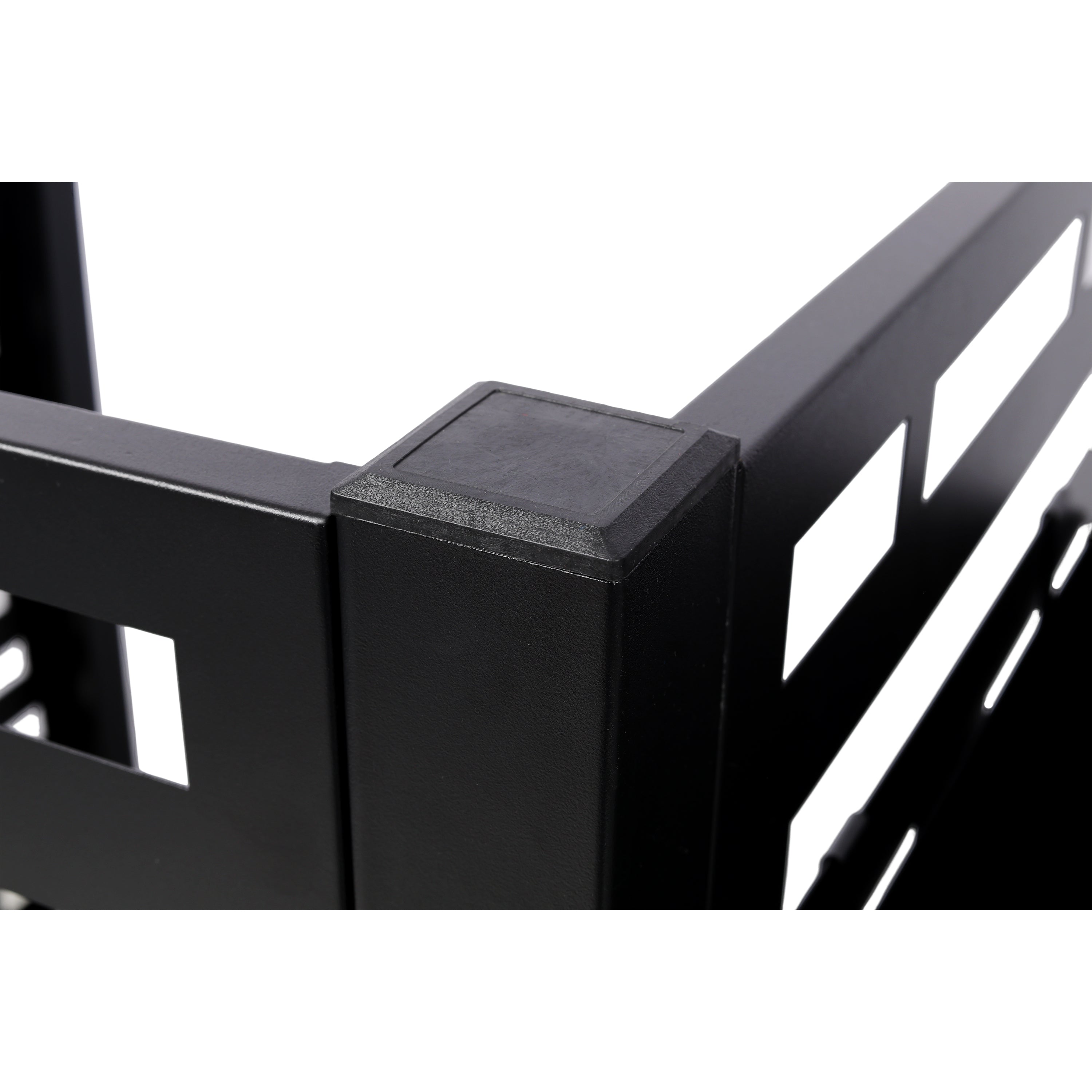 3 x 3 FT Metal Privacy Fence with Planter Boxes — AC Unit & Trash Can Enclosure, Black