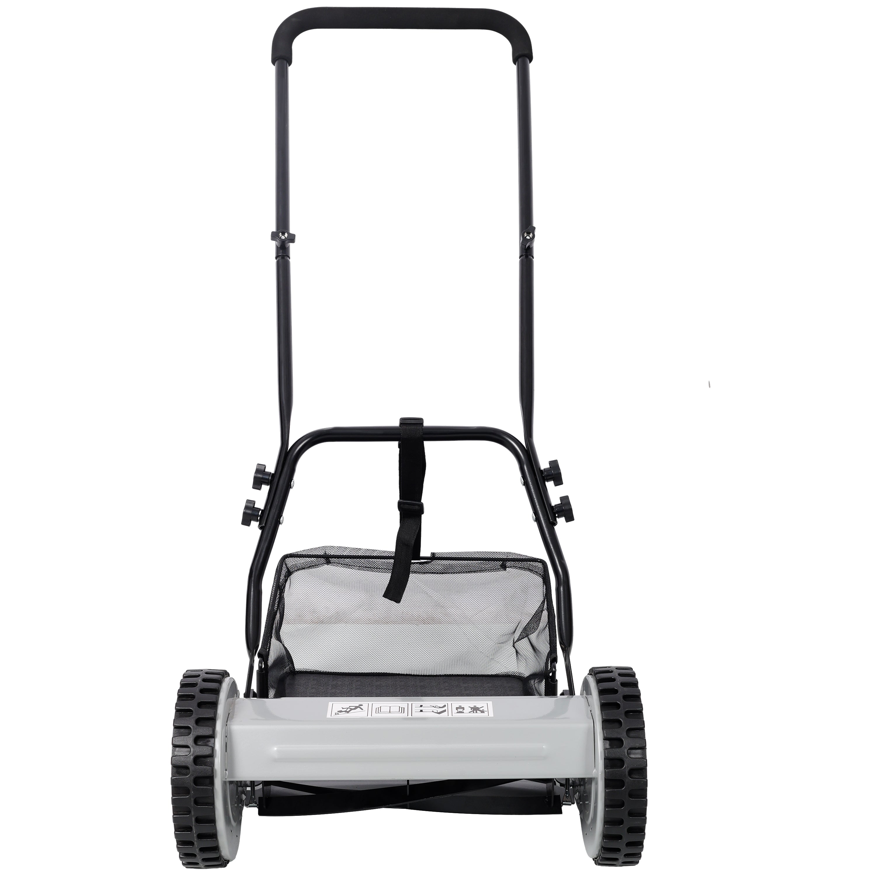 COLOR 14-Inch 5-Blade Push Reel Lawn Mower with Grass Catcher, GRAY COLOR