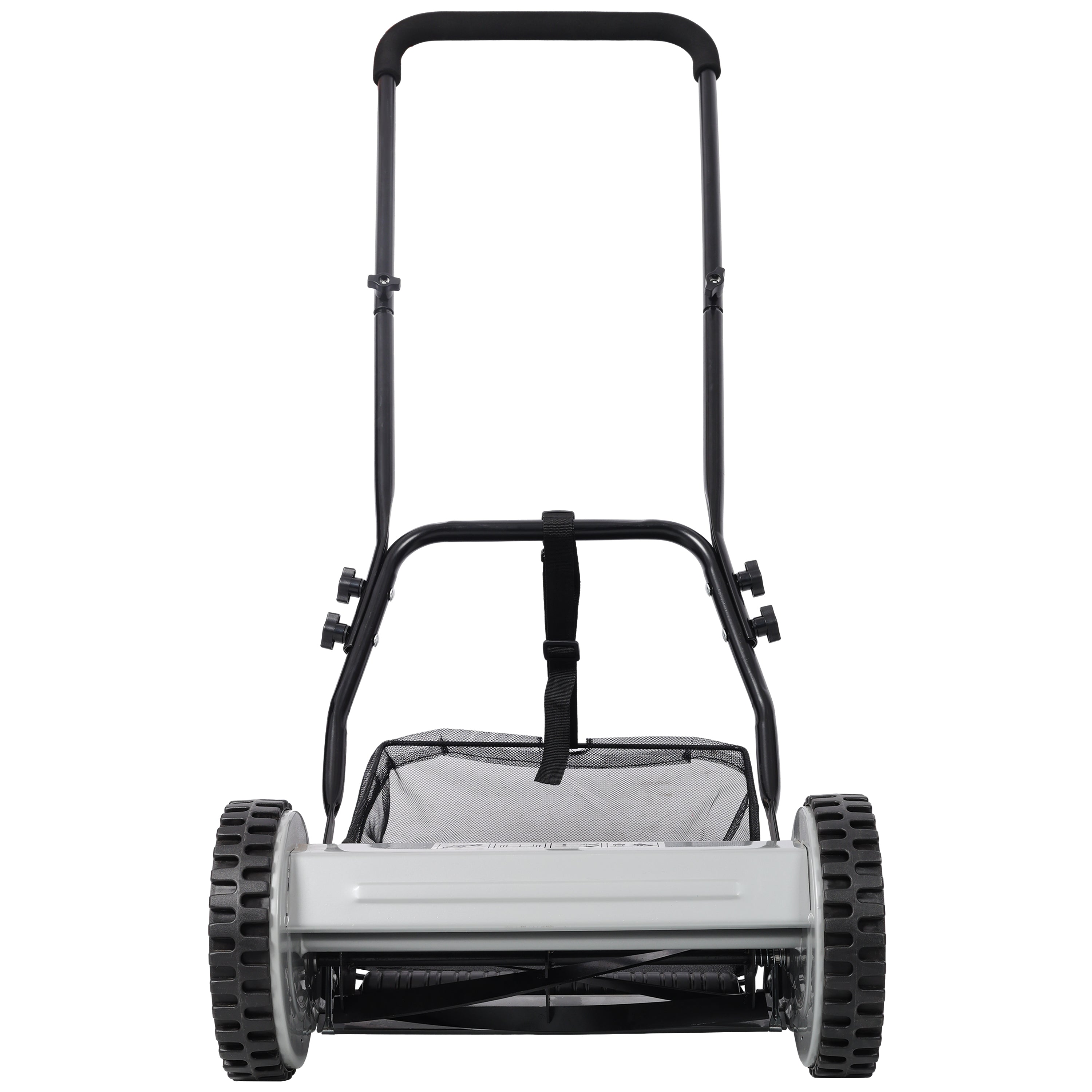 COLOR 14-Inch 5-Blade Push Reel Lawn Mower with Grass Catcher, GRAY COLOR