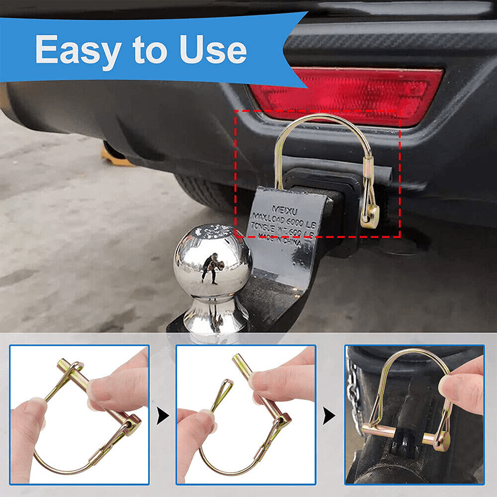 20pcs Shaft Locking Retaining Pin Set D Clip Lynch Linch for Trailer & Tractor - HomeDIYer