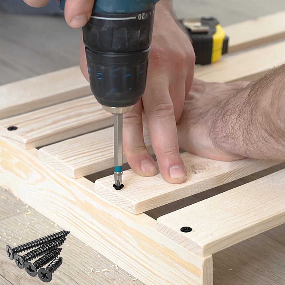 630Pcs Black Phillips Flat Head Sheet Metal Screws Self Tapping Wood Screws Set - HomeDIYer