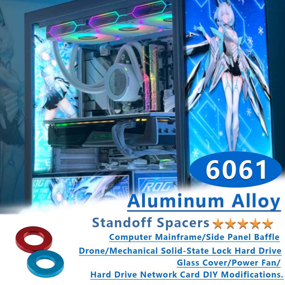 M8 M10 Colore Aluminium Alloy Metric Flat Washers Anodised Seal Washer - HomeDIYer