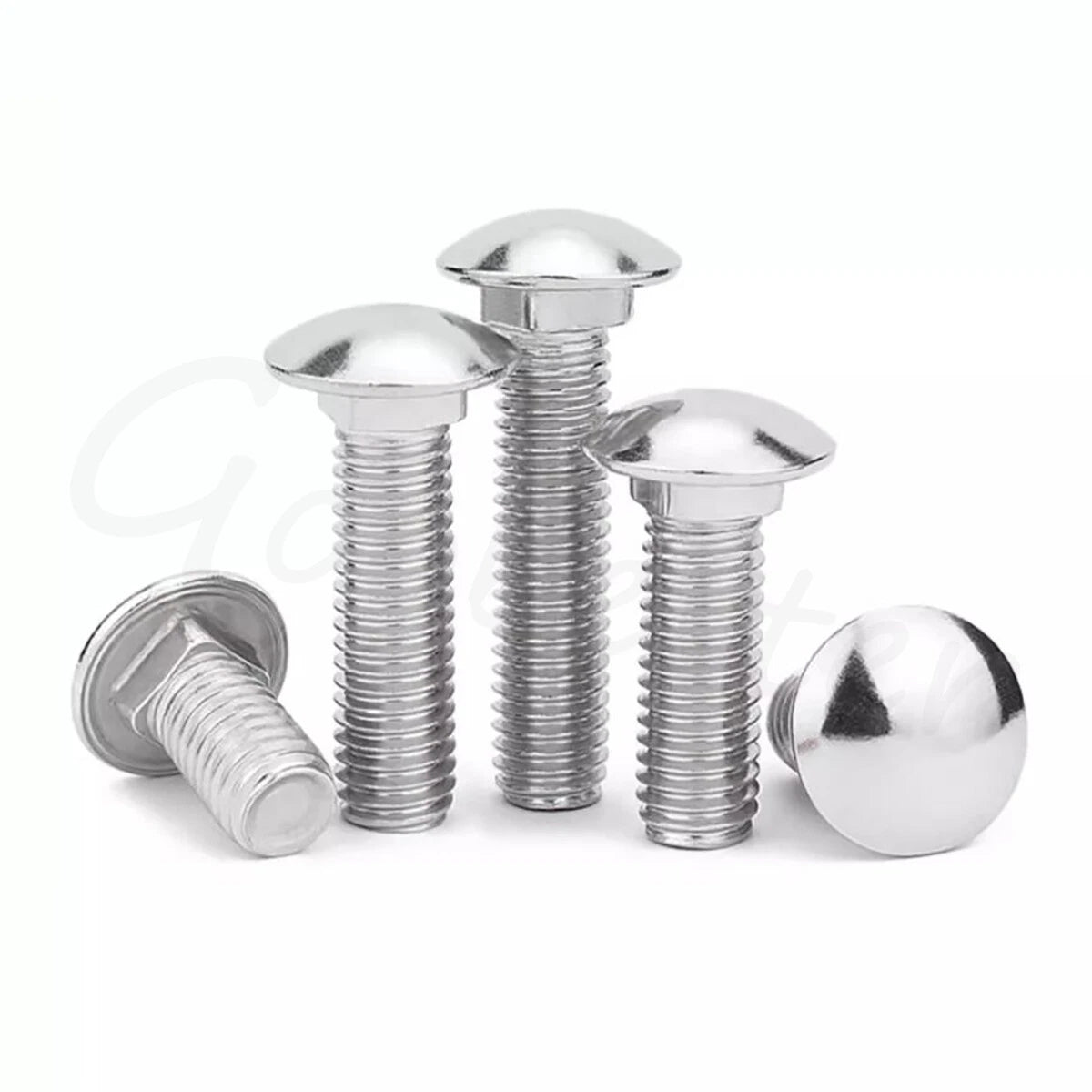 M3 M4 M5 Stainless Steel Carriage Bolts — DIN 603 Cup Square Dome Head, 304 SS - HomeDIYer