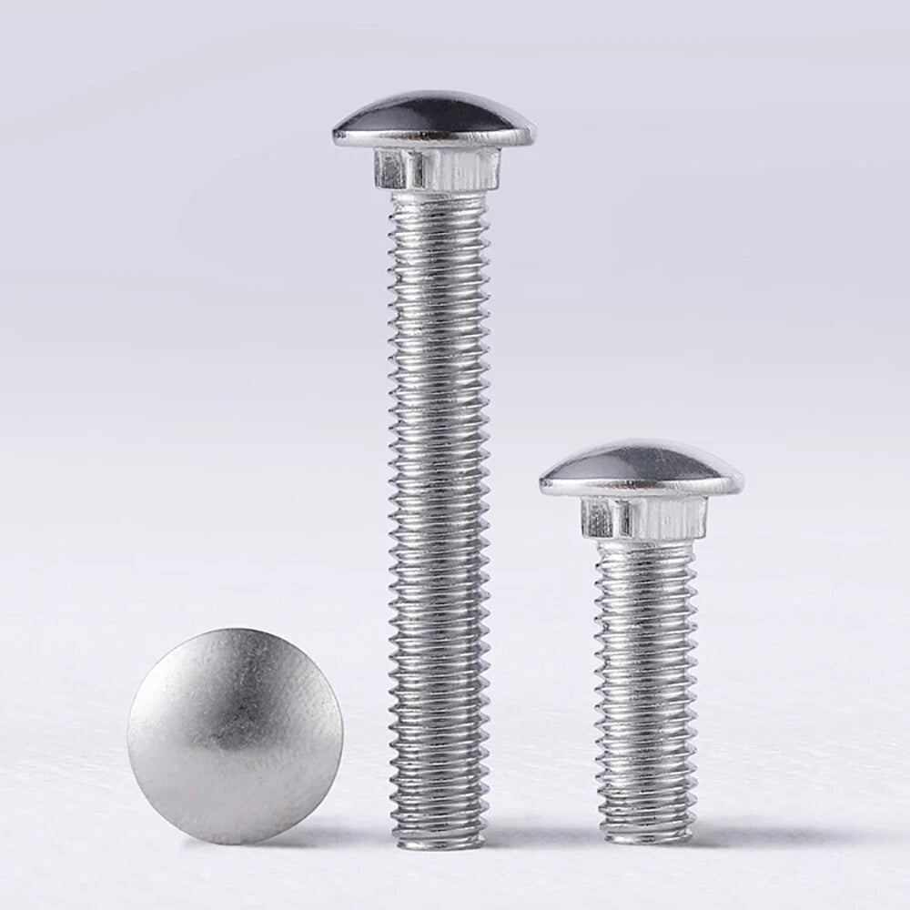 M6 Carriage Bolts A2 Stainless Steel — Cup Square Coach Bolt with Dome Head, M6×12mm to M6×60mm - HomeDIYer