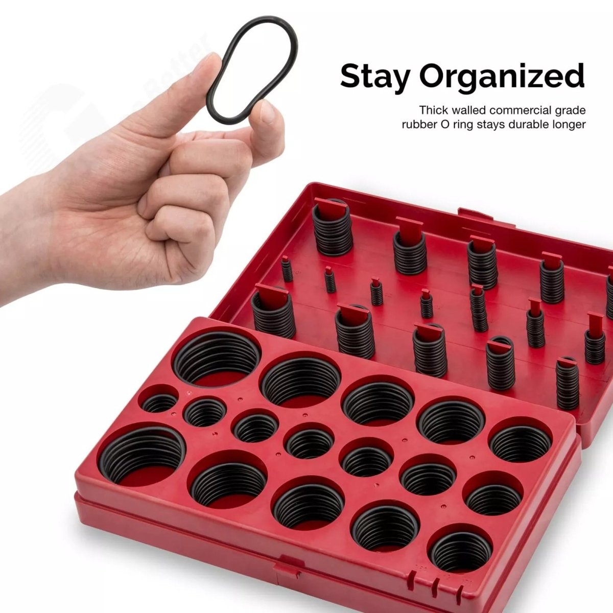 419pcs Rubber O - Ring Assortment Set Metric Kit Automotive Seal Gasket 32 Sizes - HomeDIYer