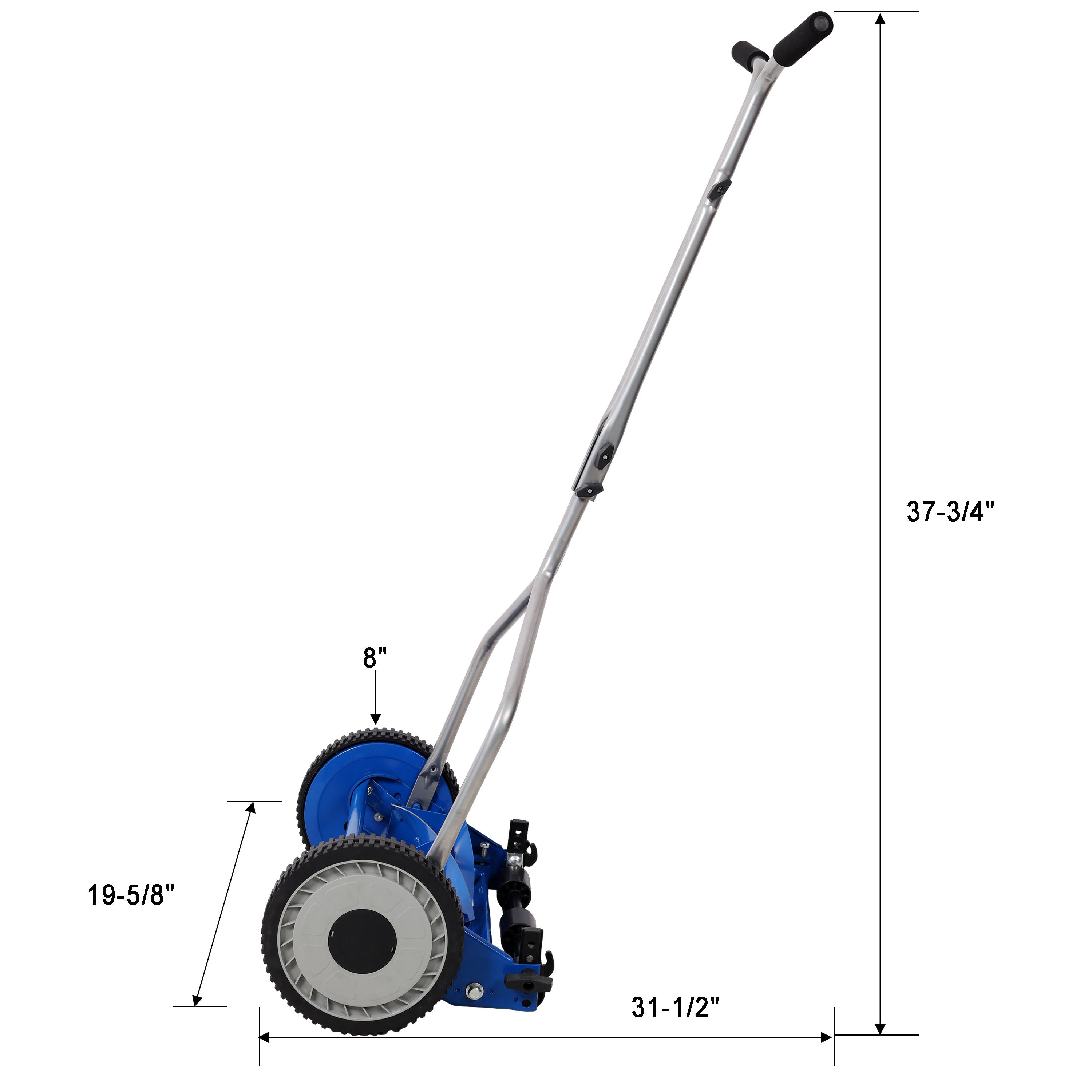 16in Push Lawn Mower, Push Reel Lawn Mower, Blue Color