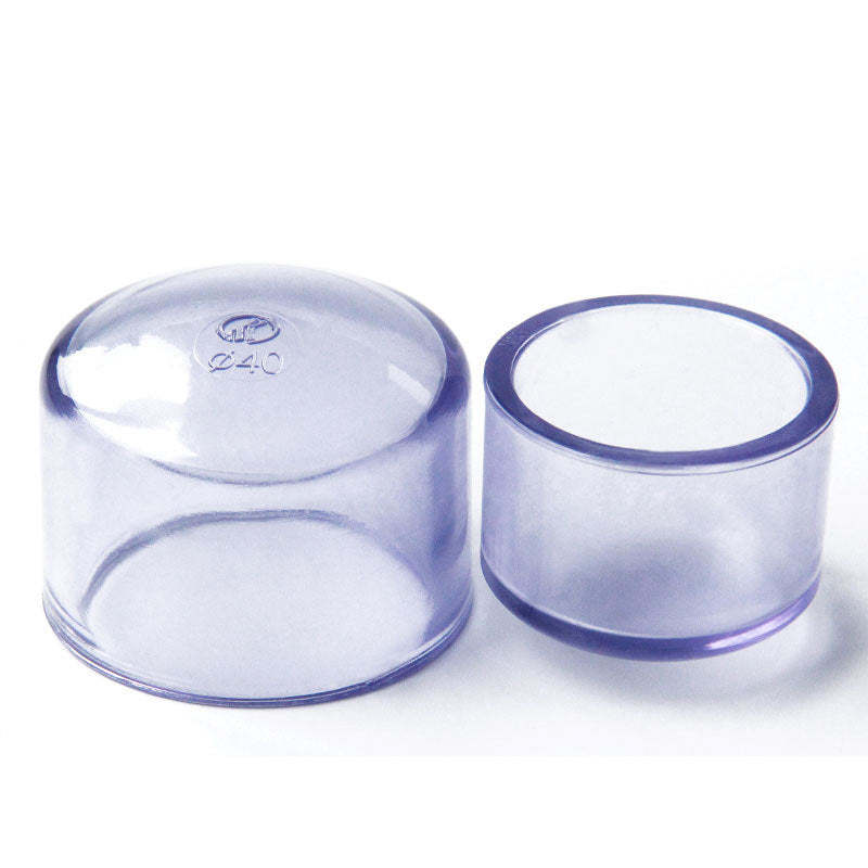 PVC end plug installed on white drain pipe - waterproof fitting demonstration