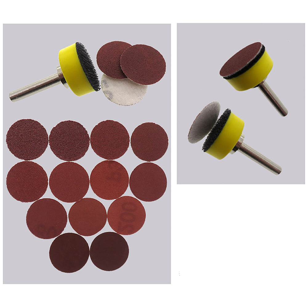 Round Dry Wet Sanding Disc Sandpaper Hook Loop Red 1 inch 25mm 60-2000 Grit