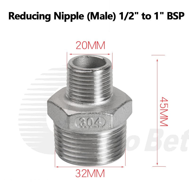 BSP Threaded Stainless Steel Pipe Fittings 304 — Elbow, Tee, Nipple, Socket & More