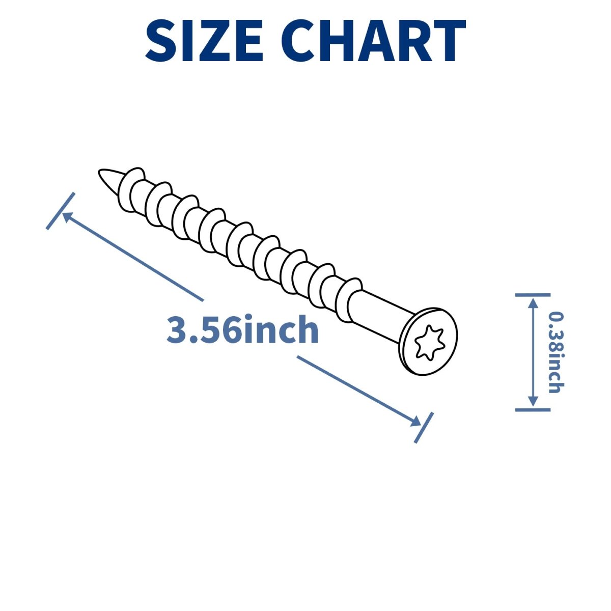 Deck Screws Wood Screws Torx Screws Construction Fence Screws Deckmate Exterior Screws for Wood, Rust Resistant, T25 Star Bits Included, Brown - HomeDIYer