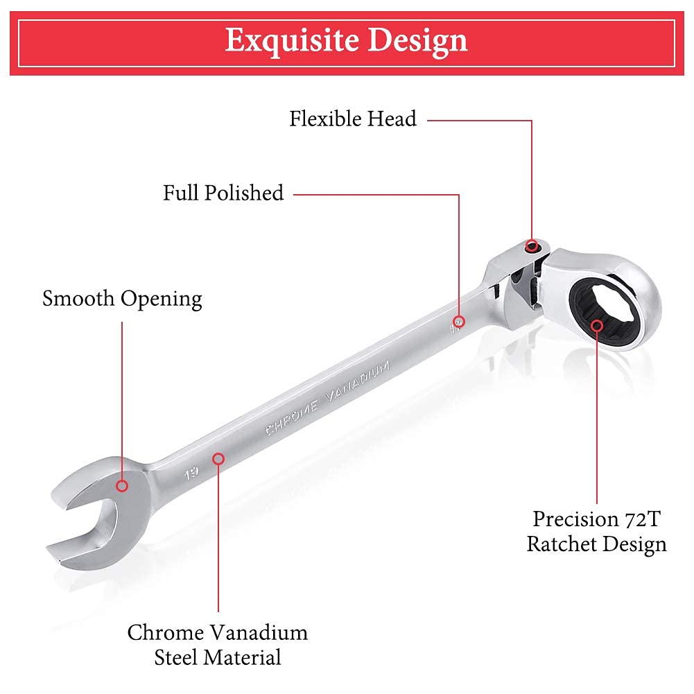 12Pcs Activities Wrench Set Ratchet tools Torque Wrench Gears flexible Open End Wrenches Repair Tools To Bike Spanner - HomeDIYer