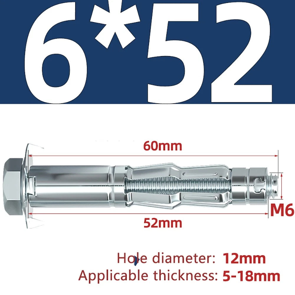 M4–M8 Metal Drywall Expansion Bolts | Hollow Wall Anchors for Plasterboard & Drywall