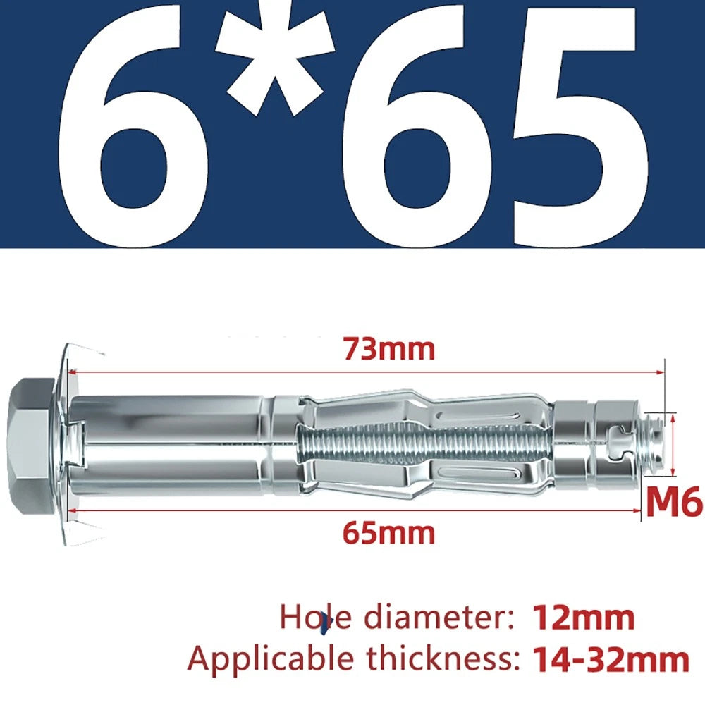 M4–M8 Metal Drywall Expansion Bolts | Hollow Wall Anchors for Plasterboard & Drywall