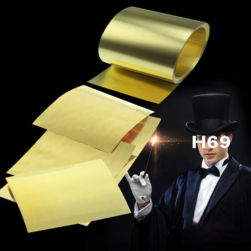0.05/0.1/0.2/0.3/0.4/0.5/1mm Brass Metal Sheet Foil Plate Strip 48-300mm Width